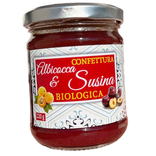 CONFETTURA ALBICOCCA E SUSINA BIOLOGICA SICILIANA DA 220GR